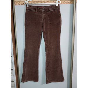 Zinc 29 Brown Cordiroy Mid Rise Boho Peasant Flare Retro Casual Outdoor Pants